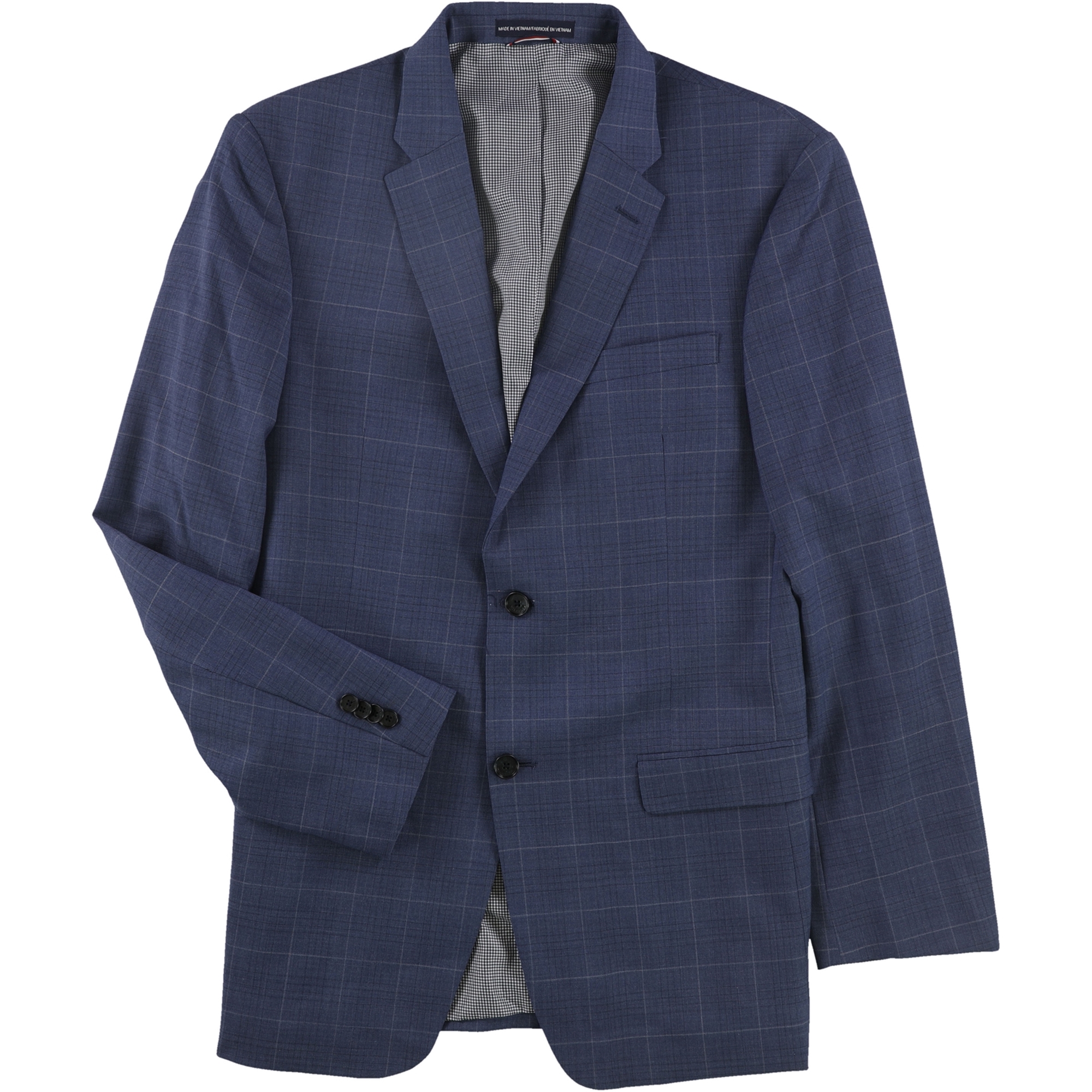 Tommy Hilfiger Mens Stretch Performance Two Button Blazer Jacket, Blue, 40 Long